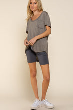 Load image into Gallery viewer, Short Sleeve Scoop Neck Top with Chest Pocket
