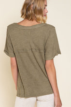 Load image into Gallery viewer, Half Sleeve V-neck Waffle Knit Top
