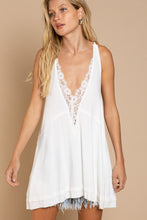 Load image into Gallery viewer, Sleeveless Deep V-neck Dress with Lace on Front
