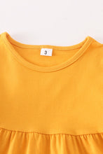 Load image into Gallery viewer, Mustard ruffle girl dress
