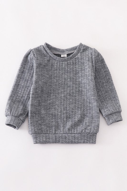 Heather grey pullover sweater