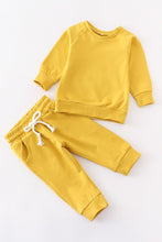 Load image into Gallery viewer, Mustard long sleeve 2pc baby set
