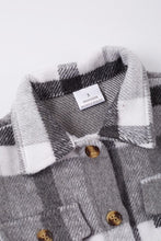 Load image into Gallery viewer, Grey plaid button down mommy &amp;me shirt
