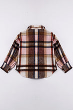 Load image into Gallery viewer, Brown plaid button down mommy &amp;me shirt

