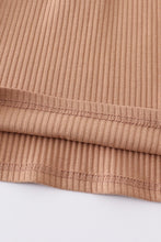 Load image into Gallery viewer, Beige buttons ribbed cotton top
