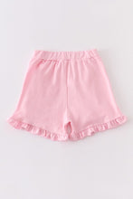 Load image into Gallery viewer, Pink ruffle girl shorts
