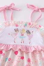 Load image into Gallery viewer, Pink ballet girl embroidery girl bubble
