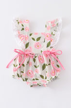 Load image into Gallery viewer, Pink floral print ruffle girl bubble
