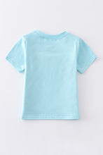 Load image into Gallery viewer, Blue french knot charactor boy top
