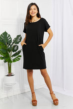 Load image into Gallery viewer, Zenana Chic in the City Full Size Rolled Short Sleeve Dress
