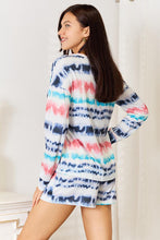 Load image into Gallery viewer, Double Take Tie-Dye Dropped Shoulder Lounge Set
