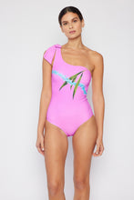 Load image into Gallery viewer, Marina West Swim Vacay Mode One Shoulder Swimsuit in Carnation Pink
