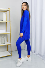Load image into Gallery viewer, Zenana Ready to Relax Full Size Brushed Microfiber Loungewear Set in Bright Blue
