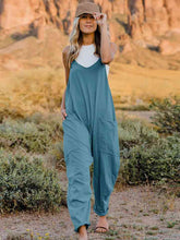 Load image into Gallery viewer, Double Take  V-Neck Sleeveless Jumpsuit with Pocket
