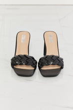 Load image into Gallery viewer, MMShoes Top of the World Braided Block Heel Sandals in Black

