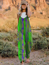 Load image into Gallery viewer, Full Size Printed V-Neck Sleeveless Jumpsuit
