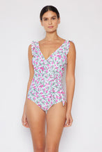 Load image into Gallery viewer, Marina West Swim Full Size Float On Ruffle Faux Wrap One-Piece in Roses Off-White
