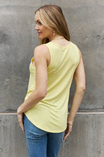 Load image into Gallery viewer, BOMBOM Criss Cross Front Detail Sleeveless Top in Butter Yellow
