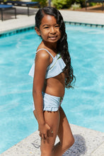 Load image into Gallery viewer, Girl&#39;s Marina West Swim Vacay Mode Two-Piece Swim Set in Pastel Blue
