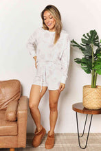 Load image into Gallery viewer, Double Take Floral Long Sleeve Top and Shorts Loungewear Set

