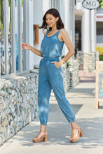 Load image into Gallery viewer, ODDI Full Size Acid Wash Casual Jumpsuit
