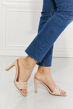 Load image into Gallery viewer, MMShoes Top of the World Braided Block Heel Sandals in Beige

