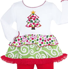 Load image into Gallery viewer, AnnLoren Girls Boutique Polka Dot &amp; Swirl Christmas Tree Clothing Set-7
