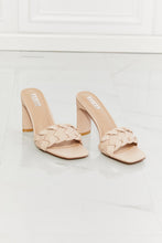 Load image into Gallery viewer, MMShoes Top of the World Braided Block Heel Sandals in Beige
