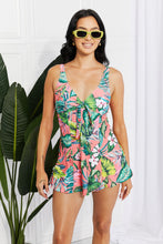 Load image into Gallery viewer, Marina West Swim Full Size Sail With Me V-Neck Swim Dress in Coral
