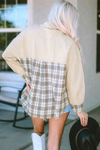 Load image into Gallery viewer, Plaid Raw Hem Button Down Jacket
