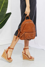 Load image into Gallery viewer, SHOMICO Certainly Chic Faux Leather Woven Backpack
