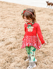 Load image into Gallery viewer, AnnLoren Girls Christmas Reindeer Tunic and Holiday Legging Set-6
