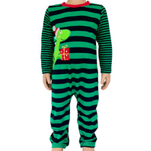 Load image into Gallery viewer, Baby Boys Dinosaur Christmas Striped Holiday Cotton Romper-1
