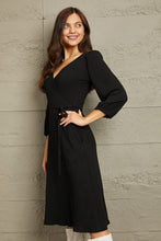 Load image into Gallery viewer, Culture Code Full Size Surplice Flare Ruching Dress
