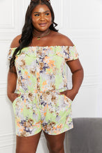 Load image into Gallery viewer, Sew In Love Full Size Pure Delight Floral Off-Shoulder Romper
