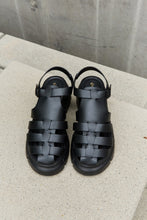 Load image into Gallery viewer, Qupid Platform Cage Stap Sandal in Black
