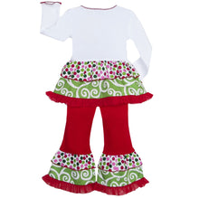 Load image into Gallery viewer, AnnLoren Girls Boutique Polka Dot &amp; Swirl Christmas Tree Clothing Set-8
