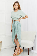 Load image into Gallery viewer, HEYSON Make It Work Cut-Out Midi Dress in Mint
