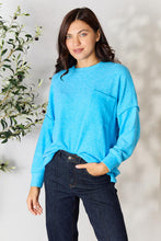 Load image into Gallery viewer, Zenana Round Neck Long Sleeve Sweater with Pocket
