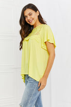 Load image into Gallery viewer, Culture Code Ready To Go Full Size Lace Embroidered Top in Yellow Mousse
