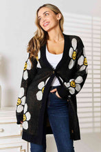 Load image into Gallery viewer, Double Take Floral Button Down Longline Cardigan
