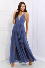 Load image into Gallery viewer, OneTheLand Captivating Muse Open Crossback Maxi Dress
